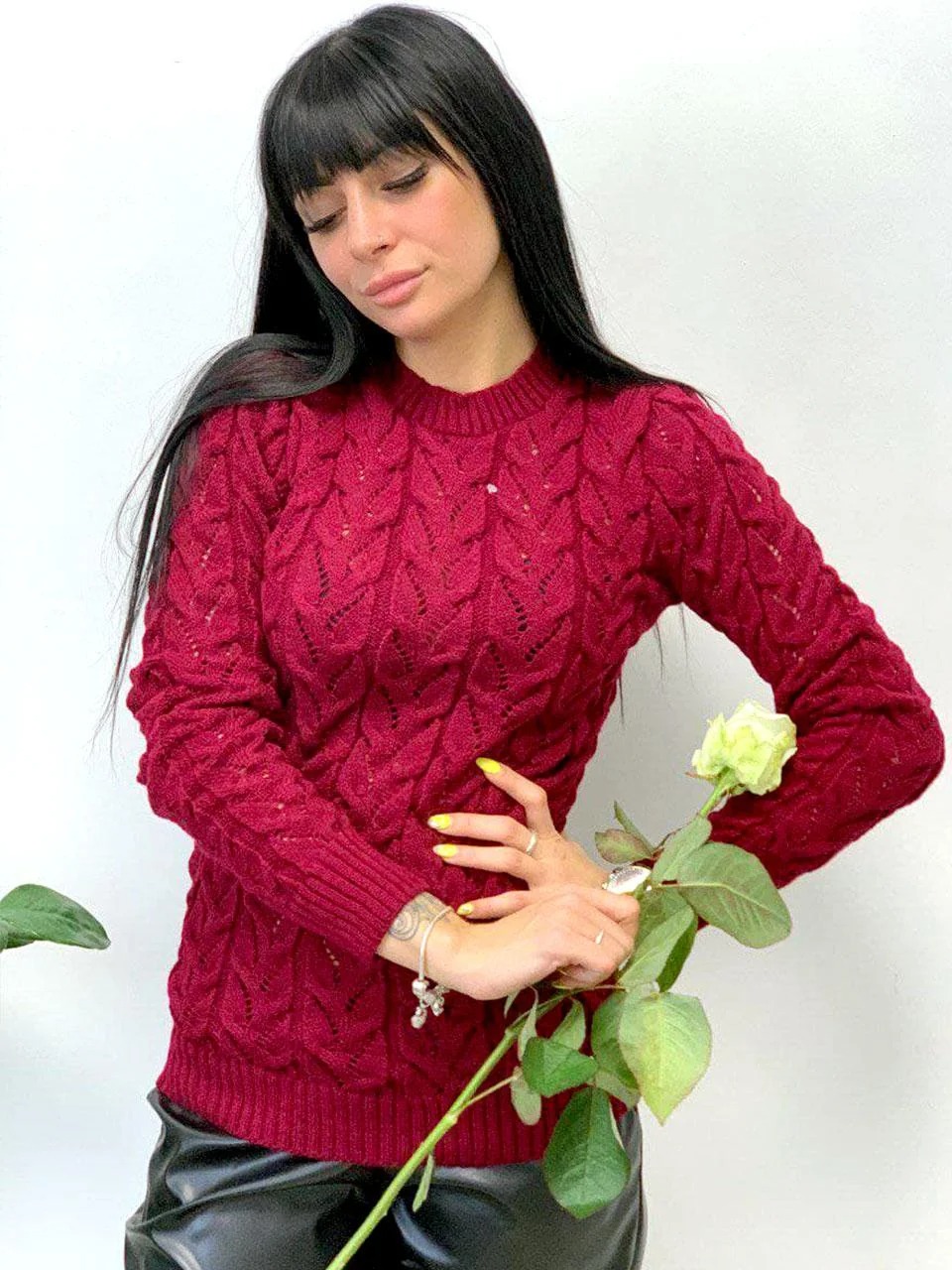 

Fashions • Свитер с косами Далила Fashions - бордовый (793-аш, Fashions • Свитер с косами Далила Fashions 42-48 бордовый (793-аш)