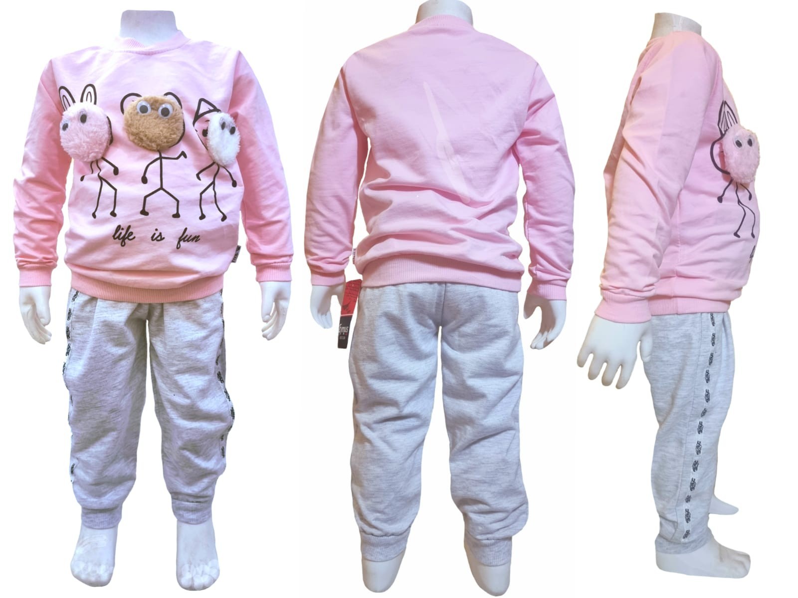 

Костюм для девочки (свитшот +штаны) Eymus 7899 р. 98 см/ 3 года Розовый