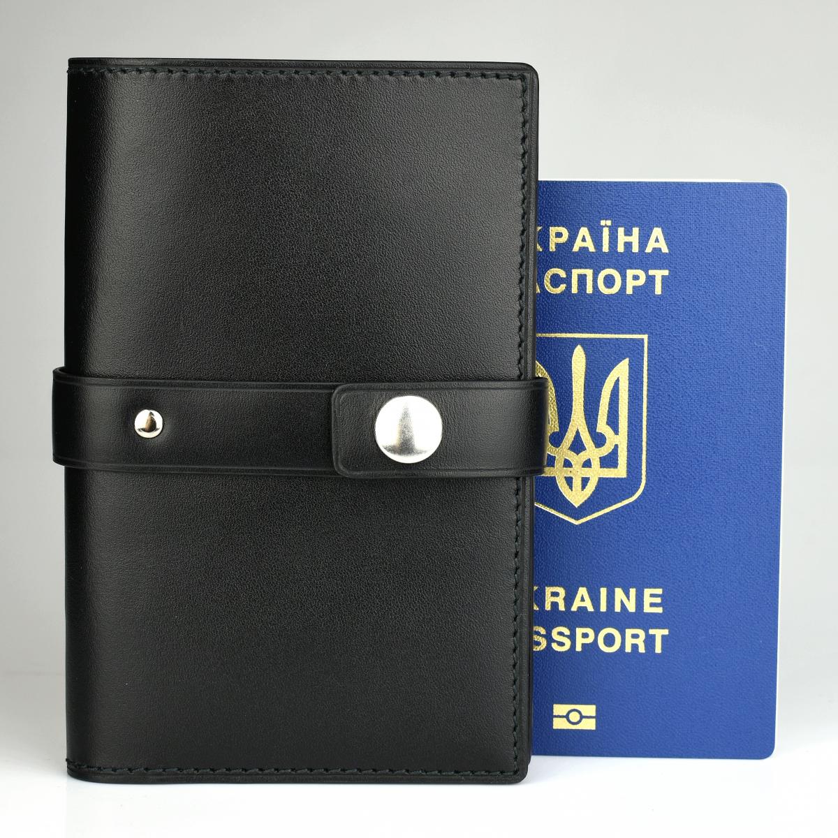 

Кожаная обложка для паспорта и билета чёрного цвета Morison Atelier `Gregory` размер Оne size