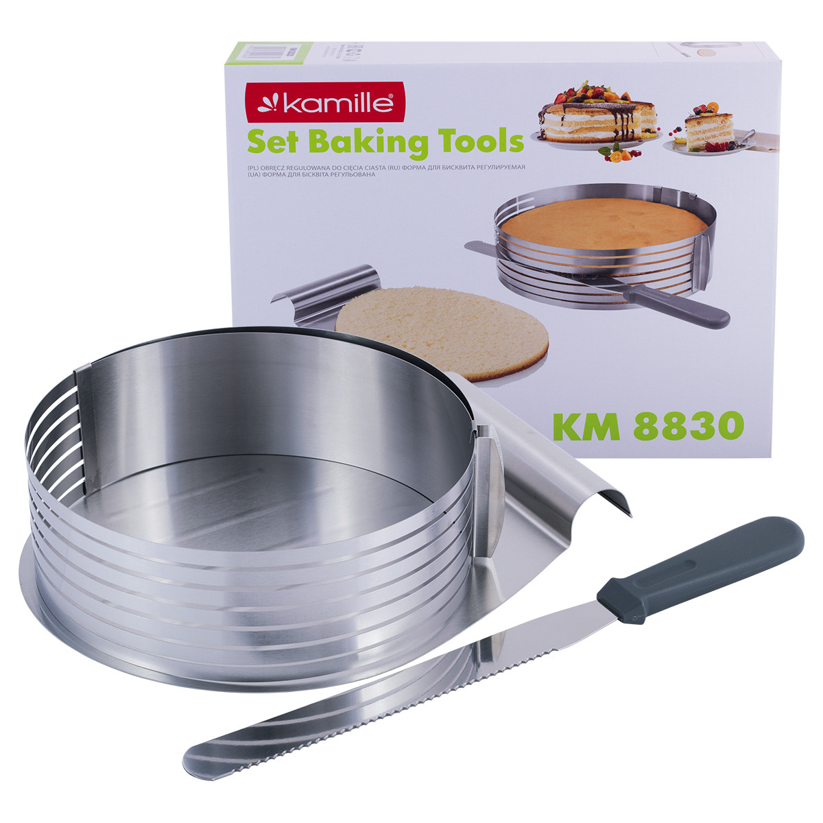 

Форма для нарезки бисквита Kamille KM-8830 (24,5-30 см)
