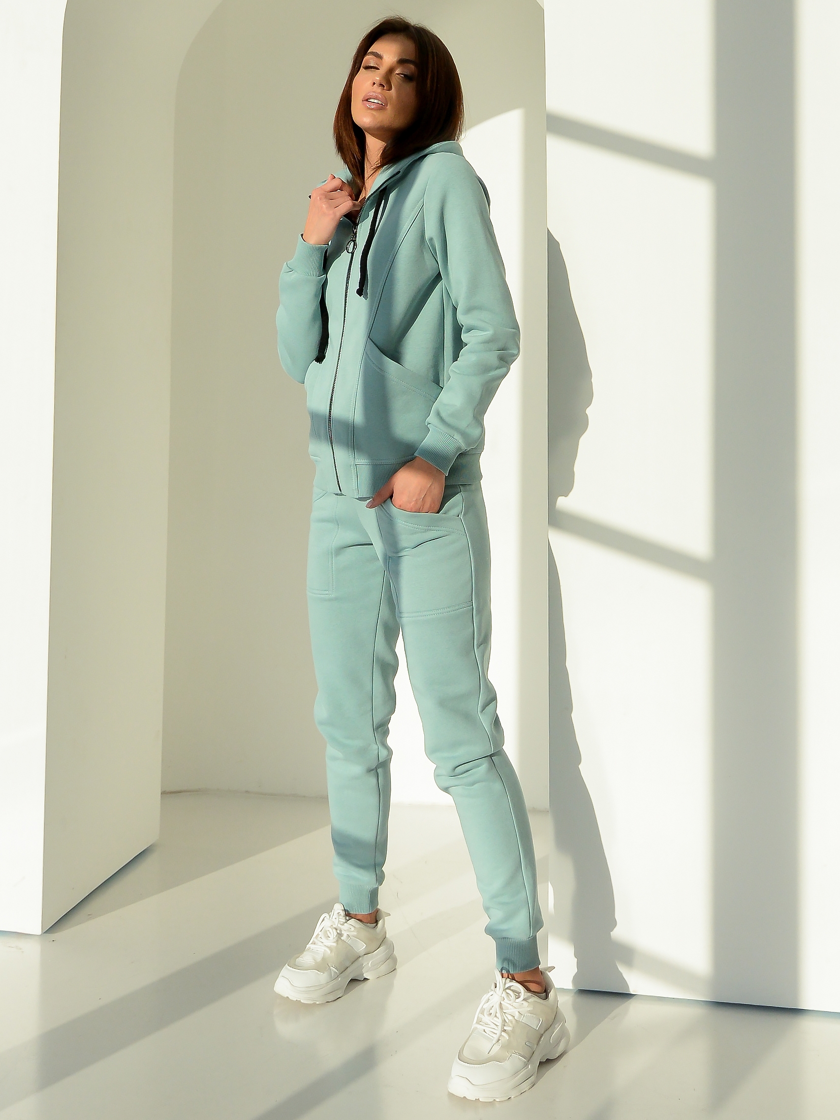 

Спортивный костюм ODIS OD-659  Серый с голубым, Спортивный костюм ODIS OD-659 38 Серый с голубым