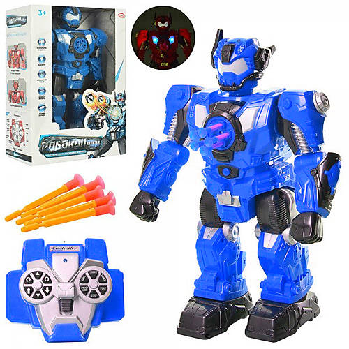 

Робот на радиоуправлении "Страж", стреляет снарядами, синий PLAY SMART (9898)