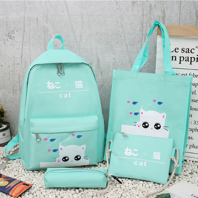

Комплект Рюкзак женский + сумки + пенал Sugebag Бирюзовый (266G)