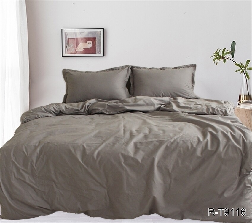 

Комплект постельного белья Ранфорс Люкс на молнии ГРЭЙС R-T9116 двуспальный 180*220, наволочки 50*70