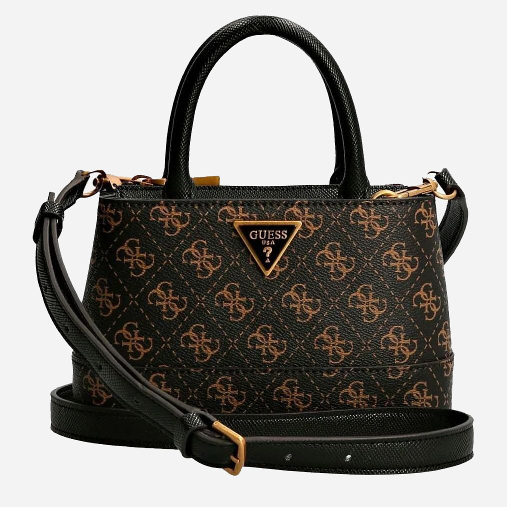 

Женская сумка Guess Cordelia Logo Mini Satchel HWQB8377770-BNL Темно-коричневая