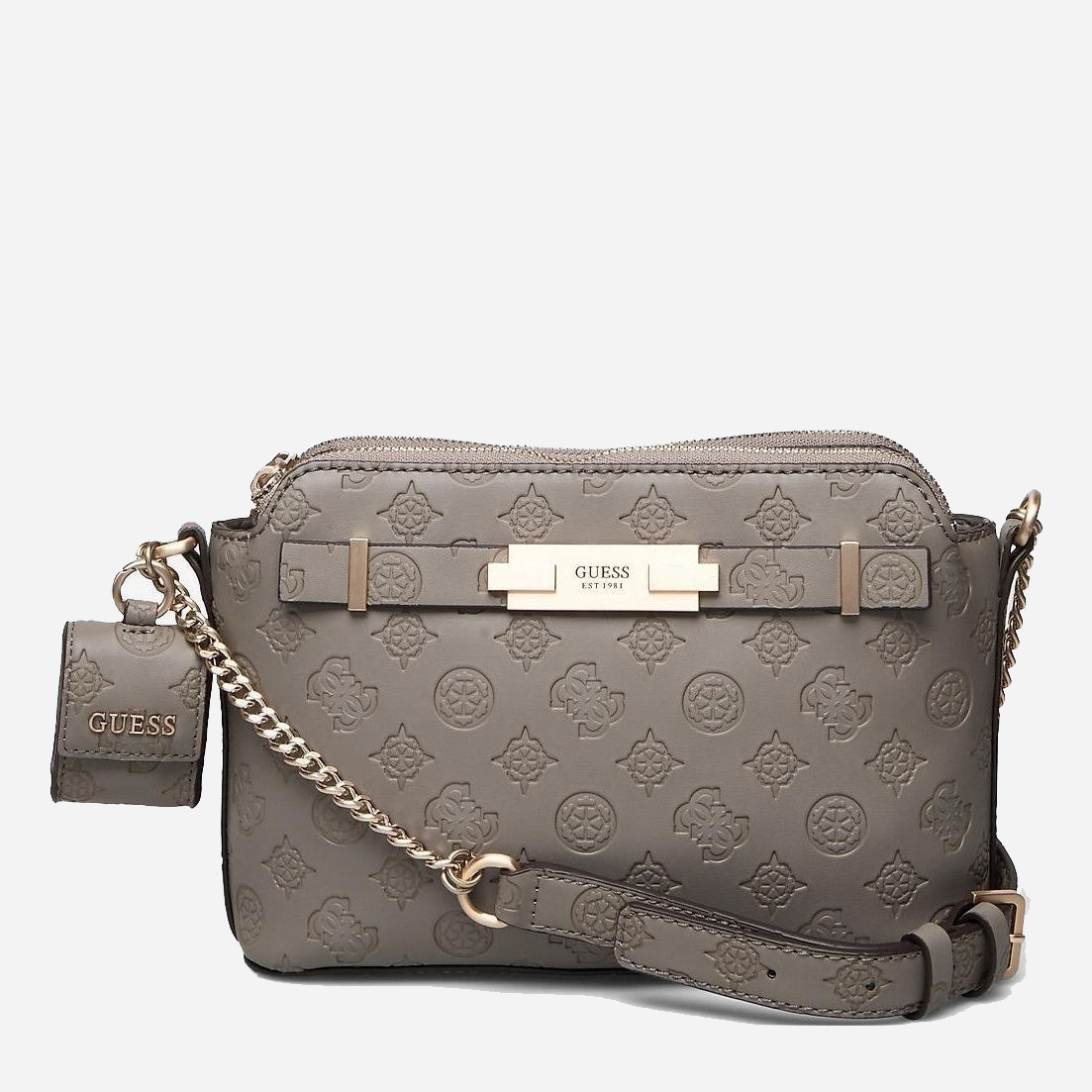 

Женская сумка Guess Bea Double Zip Crossbody HWVS8132150-TAU Серая