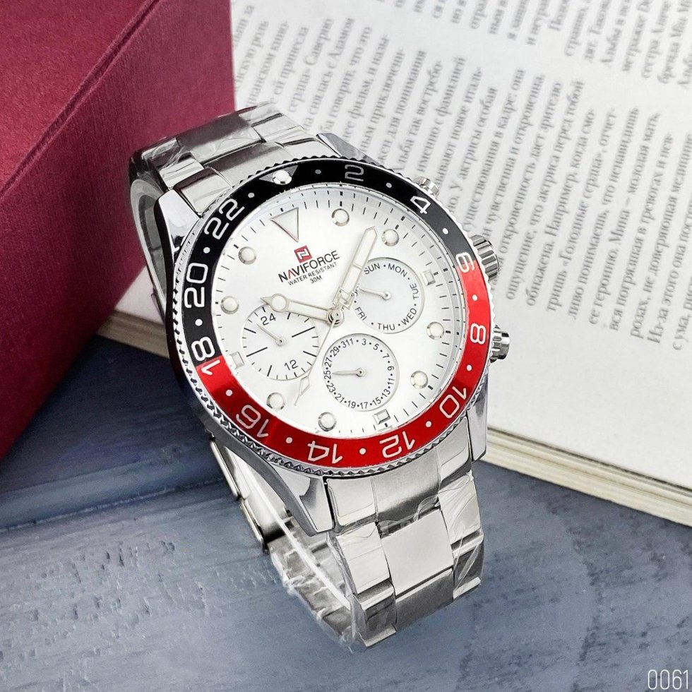 

Часы наручные Naviforce NF9147 Silver-White-Red 1096-0061