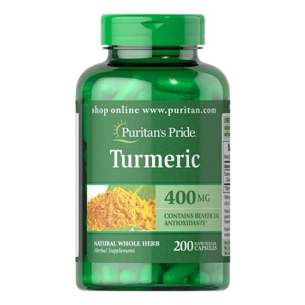 

Натуральный экстракт Puritan's Pride Turmeric (Куркумин) 400мг 200 капсул