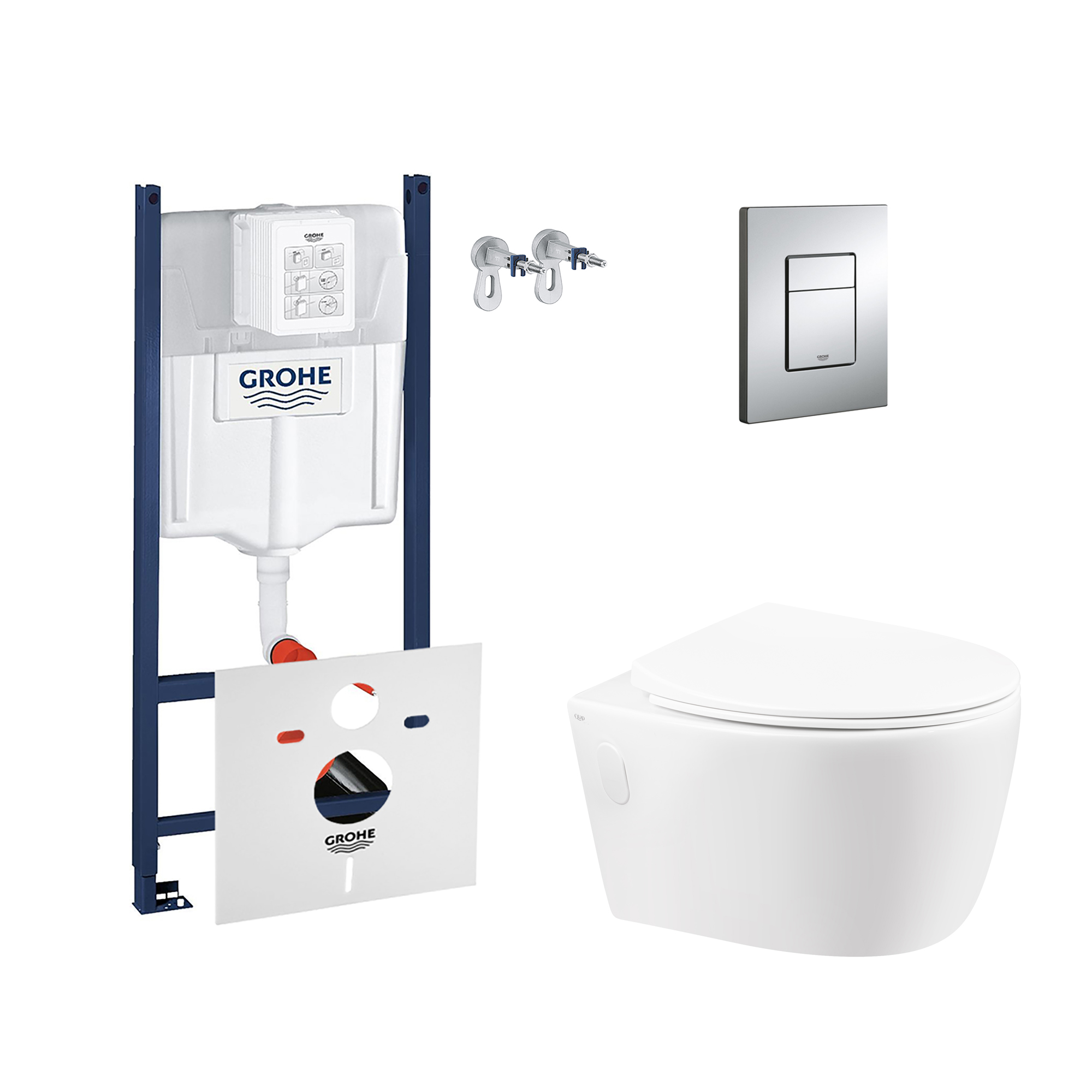 

Набор инсталляция 4 в 1 Grohe Rapid SL 3884000G + унитаз с сиденьем Qtap Leo QT11331002ERW (3884000GQT11331002ERW)