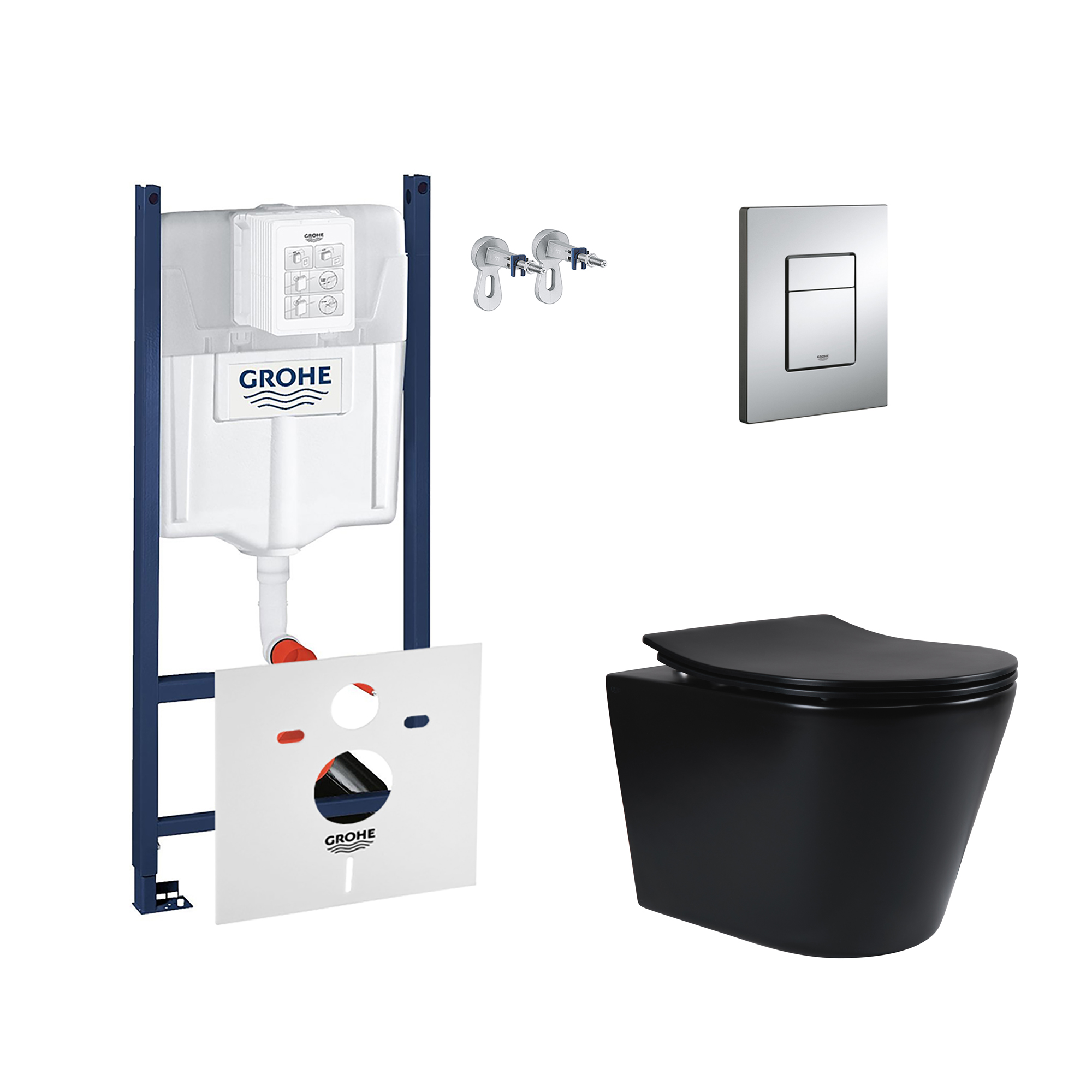 

Набор инсталляция 4 в 1 Grohe Rapid SL 3884000G + унитаз с сиденьем Qtap Scorpio QT1433053ERMB (3884000GQT1433053ERMB)