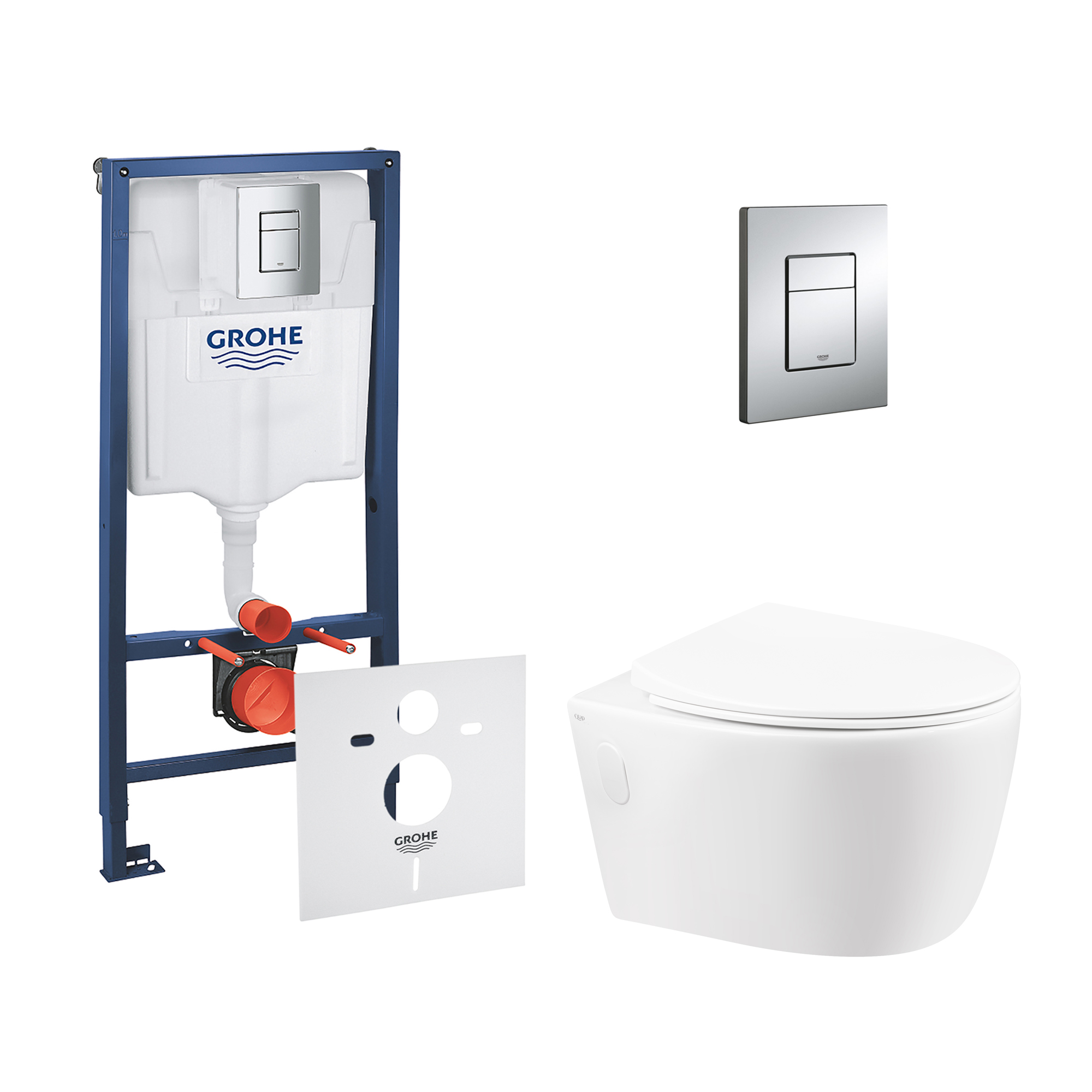 

Набор инсталляция 4 в 1 Grohe Rapid SL 38772001 + унитаз с сиденьем Qtap Leo QT11331002ERW (38772001QT11331002ERW)