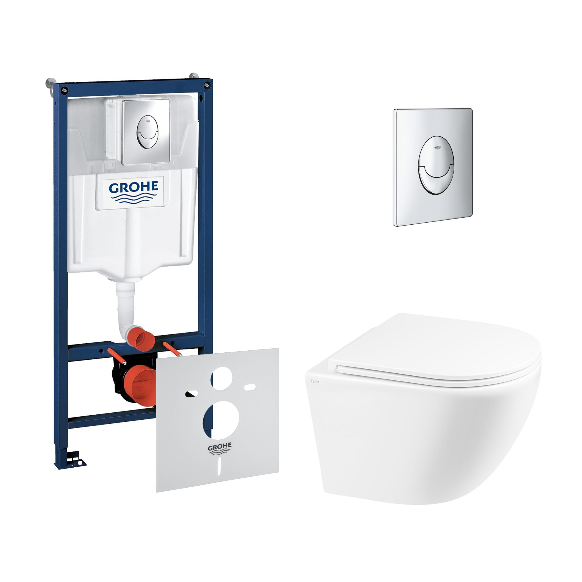 

Набор инсталляция 4 в 1 Grohe Rapid SL 38721001 + унитаз с сиденьем Qtap Robin QT1333046ENRW (38721001QT1333046ENRW)