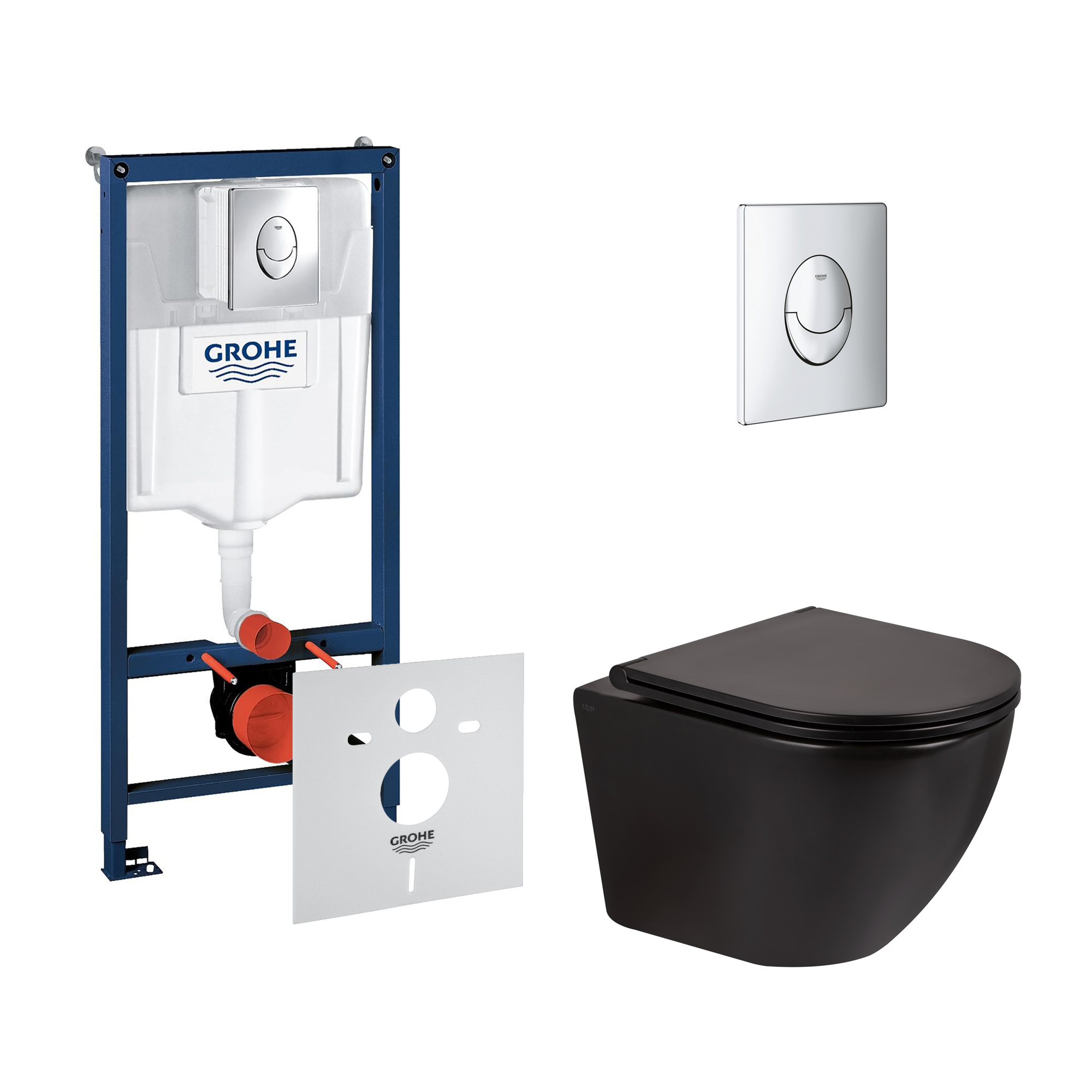 

Набор инсталляция 4 в 1 Grohe Rapid SL 38721001 + унитаз с сиденьем Qtap Robin QT1333046ERMB (38721001QT1333046ERMB)