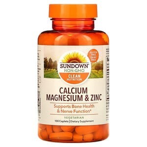 

Витамины и минералы Sundown Naturals Кальций Магний Цинк 100 таблеток