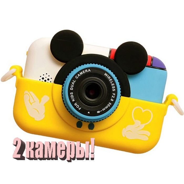 

Детский цифровой фотоаппарат Микки Маус Желтый 2 камеры Original 40М