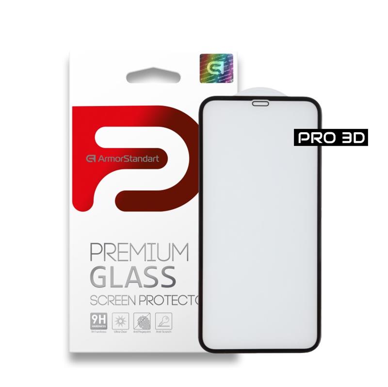 

Защитное стекло Armorstandart Pro для Apple iPhone 11 Pro/XS/X Black, 0.33mm, 3D (ARM55371-GP3D-BK)