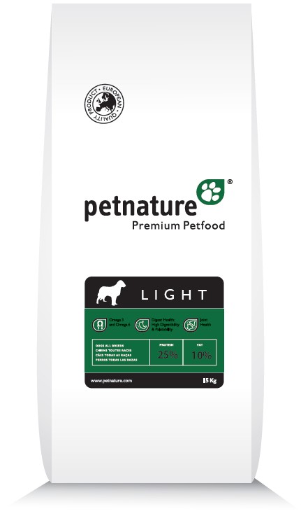 

Збалансований сухий корм PetNature для дорослих собак LIGHT 15 кг