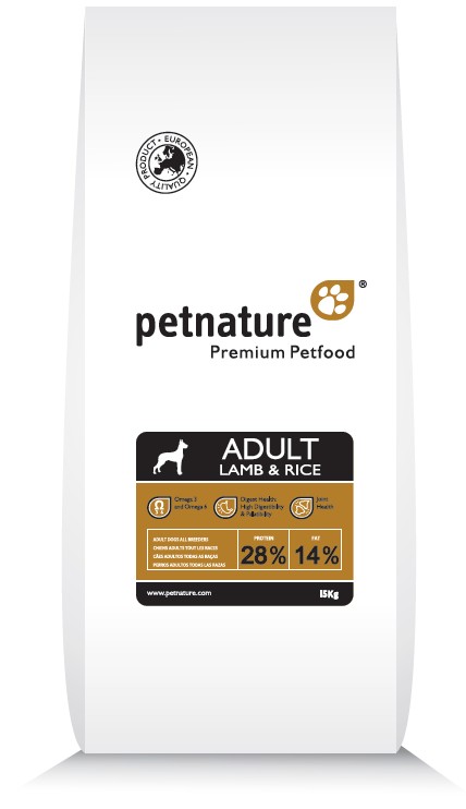 

Збалансований сухий корм PetNature для дорослих собак з ягням 20 кг