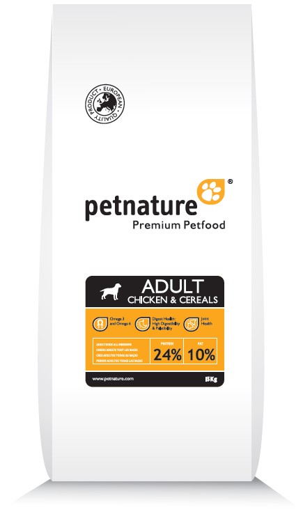 

Збалансований сухий корм PetNature для дорослих собак з куркою 20 кг