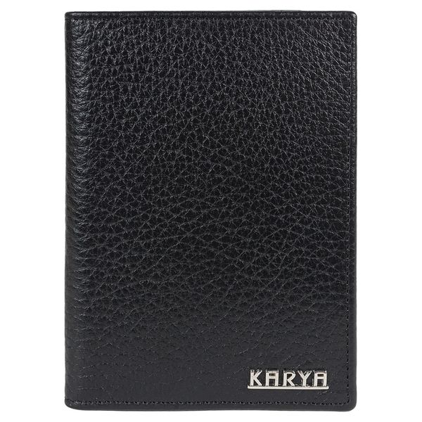 

Обложка на паспорт из натуральной крупнозернистой кожи Karya 094-45-1 черная