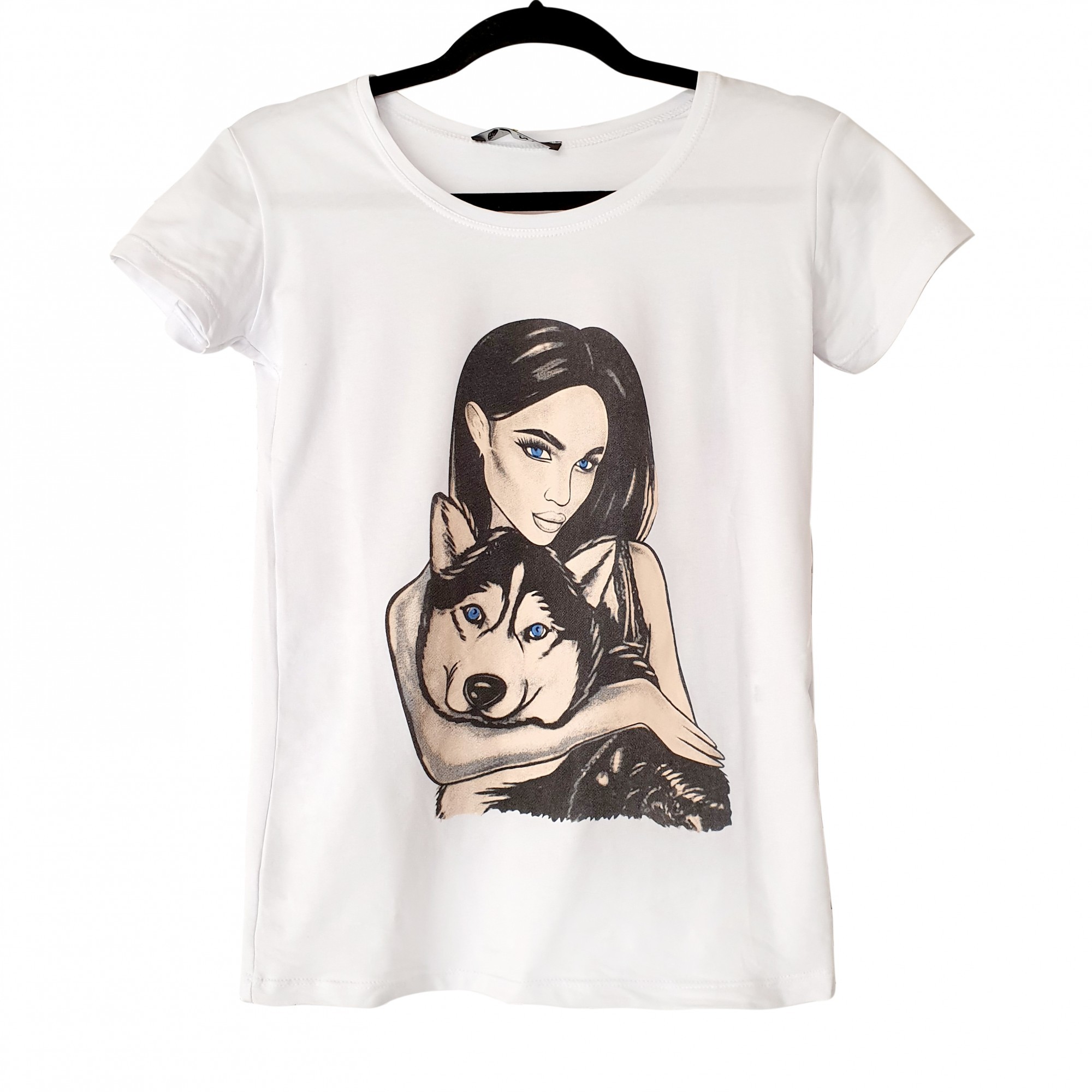 

футболка женская N Angels Girl and husky белая One size 3251