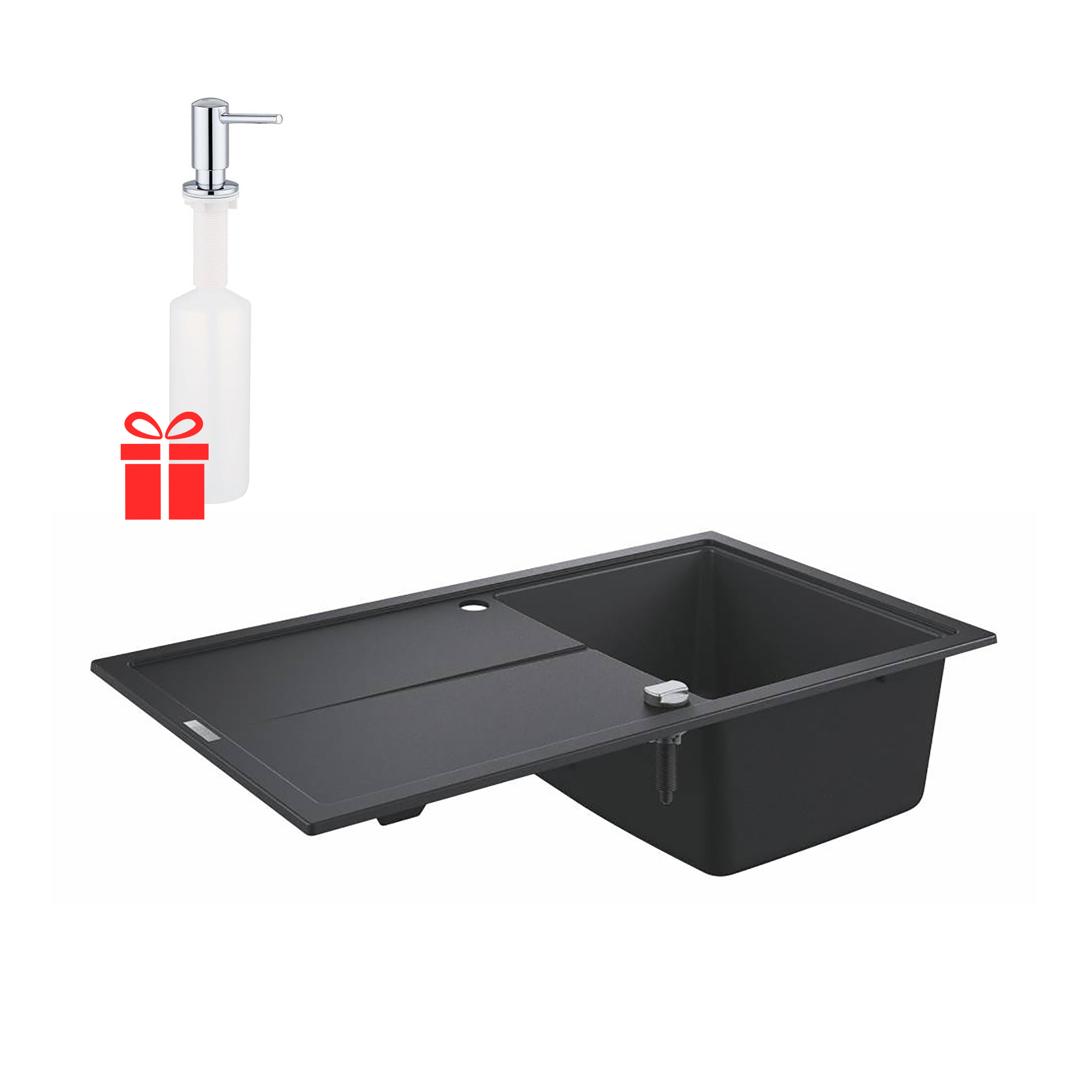 

Набор Grohe мойка кухонная K400 31640AP0 + дозатор для моющего средства Contemporary 40536000 (31640AP040536000)