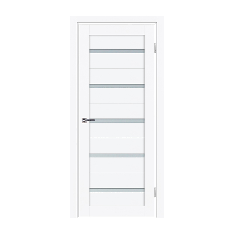 

Дверное полотно ТД ТД-1 2000х900 мм Белый матовый R (бел. стекло)