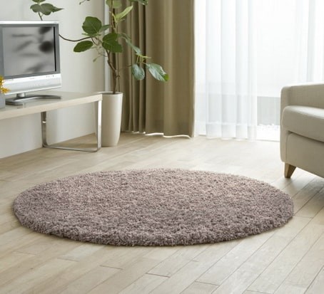 

Ворсистый ковер Картал SAHGGY 200x200 круг бежевый