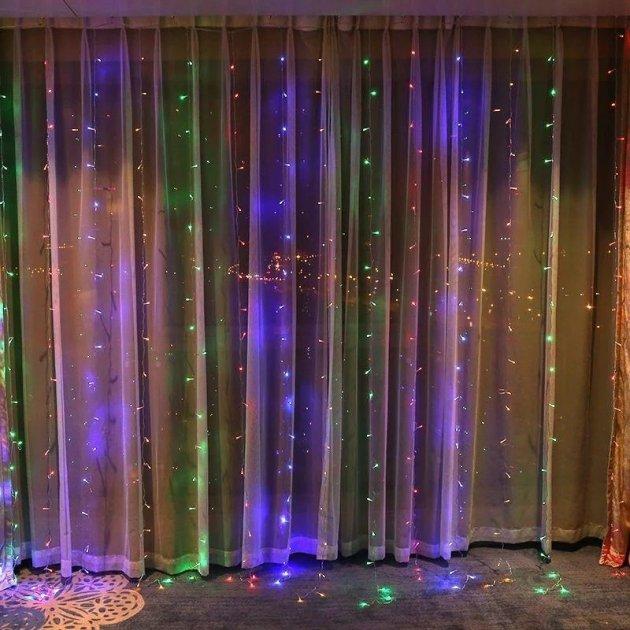 

Гирлянда наружная штора 425 LED 3х2,5 м 8 режимов и хвостовая заглушка Ledlight RD-204 Микс (MEL-409)