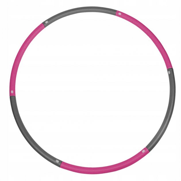 

Обруч массажный Hula Hoop 90 см SportVida SV-HK0215 Grey/Pink (MEL-387)