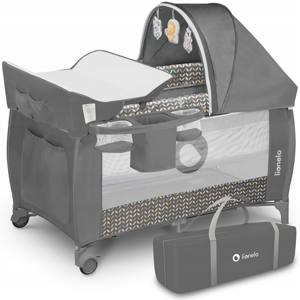 

Манеж - кровать Lionelo SVEN PLUS GREY SCANDI