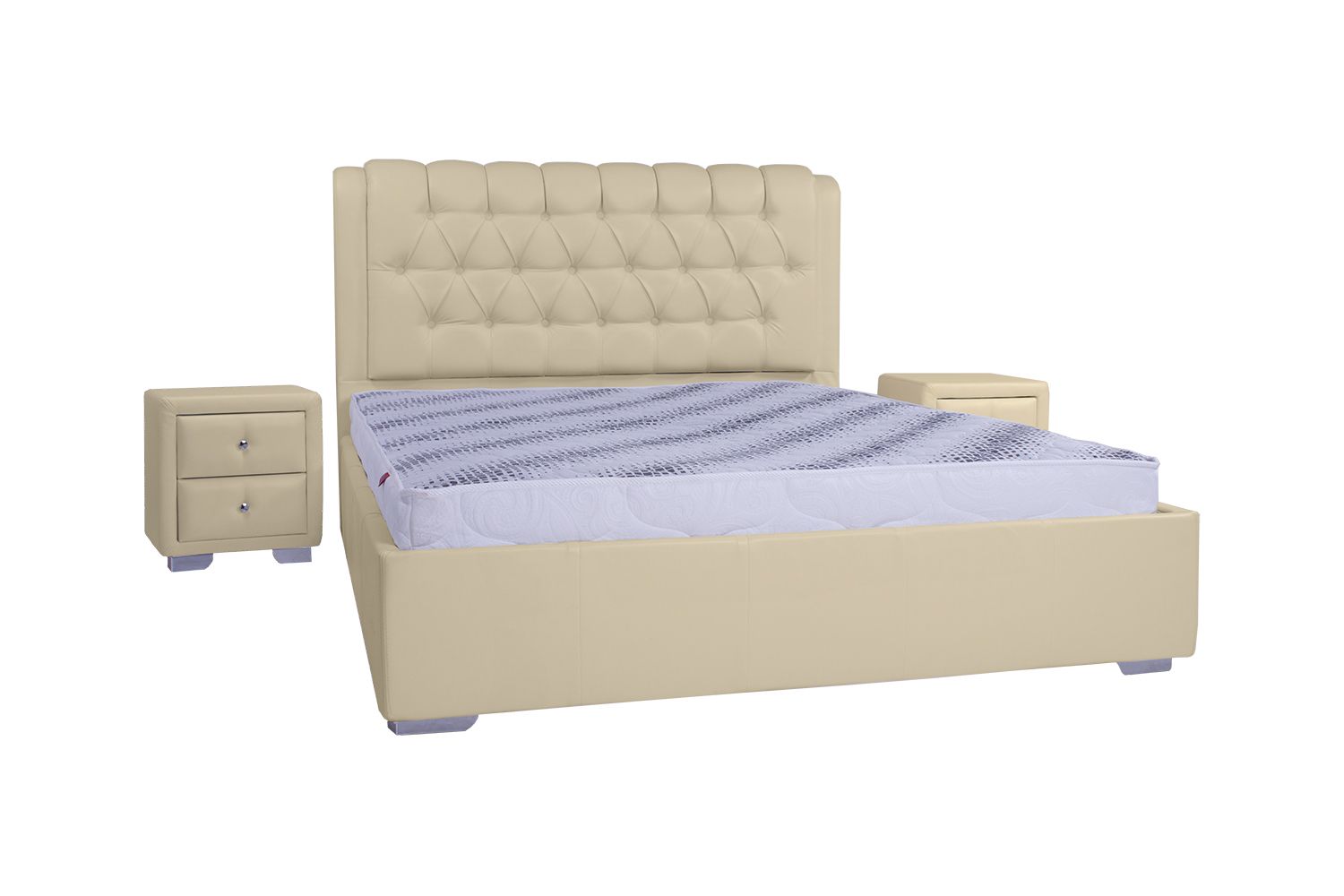 

Кровать со съемным чехлом Zevs-M Каролина (металлический каркас) Boom 6 бежевая 180х200