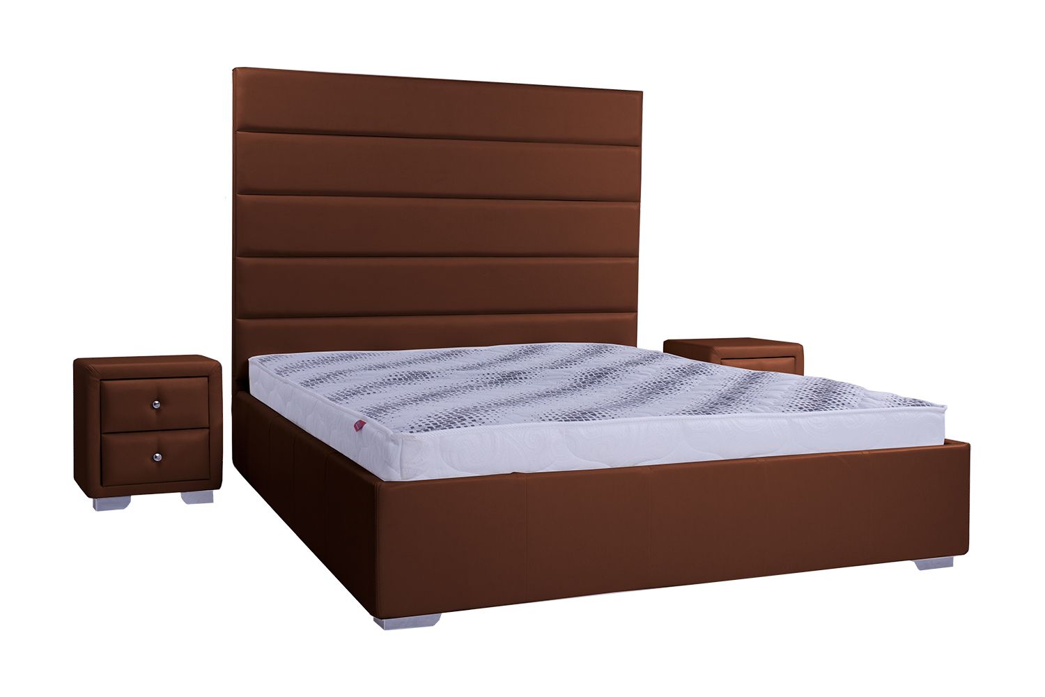 

Кровать со съемным чехлом и механизмом Zevs-M Титан (металлический каркас) Boom 11 коричневая 180х190