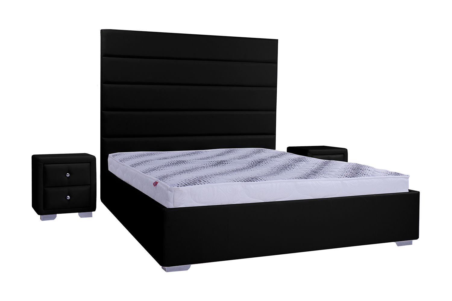 

Кровать со съемным чехлом и механизмом Zevs-M Титан (металлический каркас) Boom 24 черная 140х200