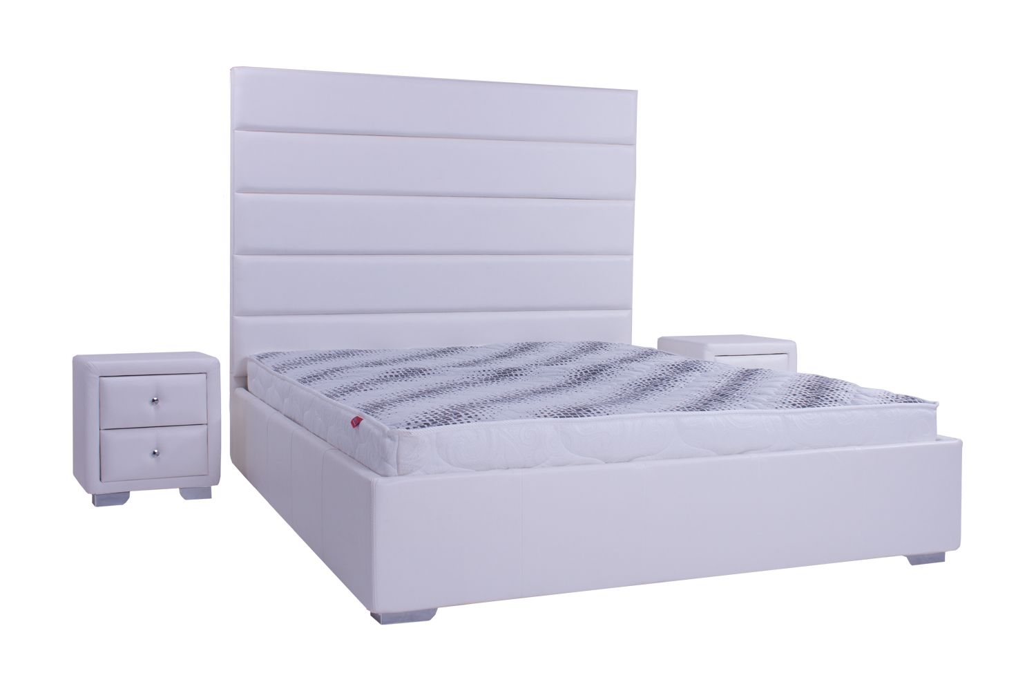 

Кровать со съемным чехлом и механизмом Zevs-M Титан (деревянный каркас) Boom 01 белая 160х200