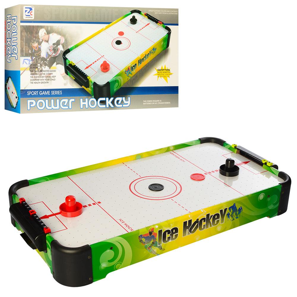 

Настольная игра Аэрохоккей Воздушный хоккей Zhicheng ZC 3003B со шкалой ведения счета на батарейках