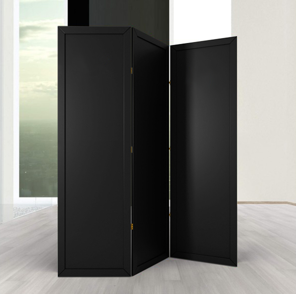 

Ширма ДекоДім Економ на 3 секції 120х170 см, чорна (EBL-1)