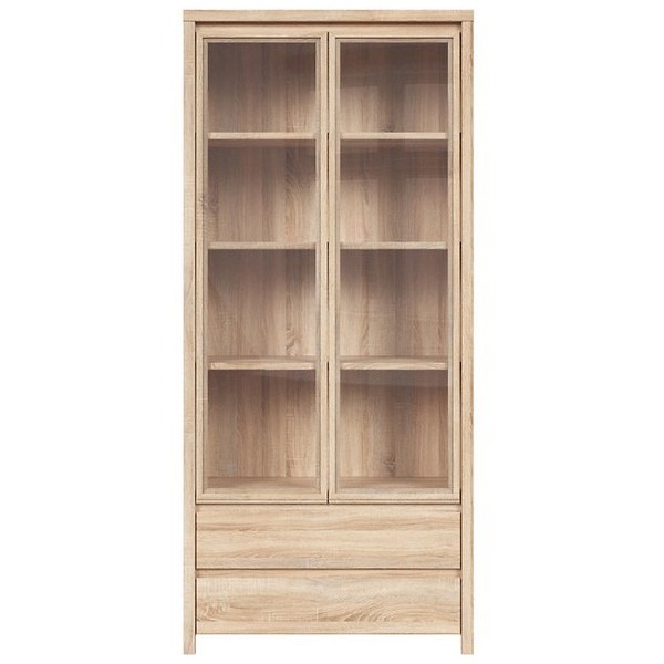 

Витрина в гостиную из ДСП REG2W2S Каспиан 900х405х2005 мм дуб сонома Gerbor