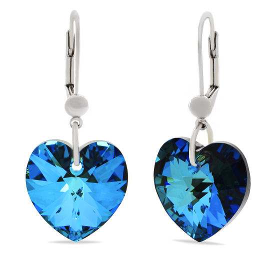 

Серьги KOBI Heart со Swarovski 18 мм модели 7440-9241-46