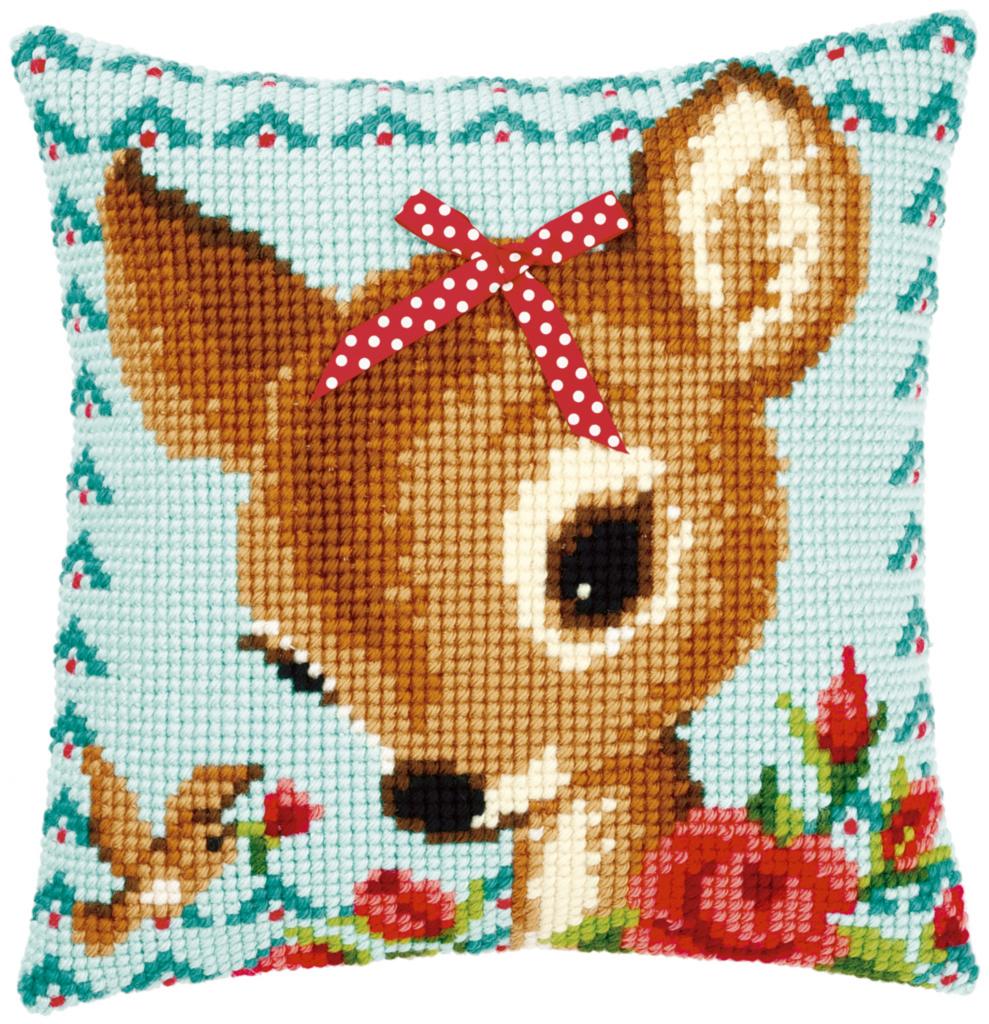 

Набор для вышивания крестом (подушка) Vervaco Bambi with a bow Бэмби с бантом PN-0149899