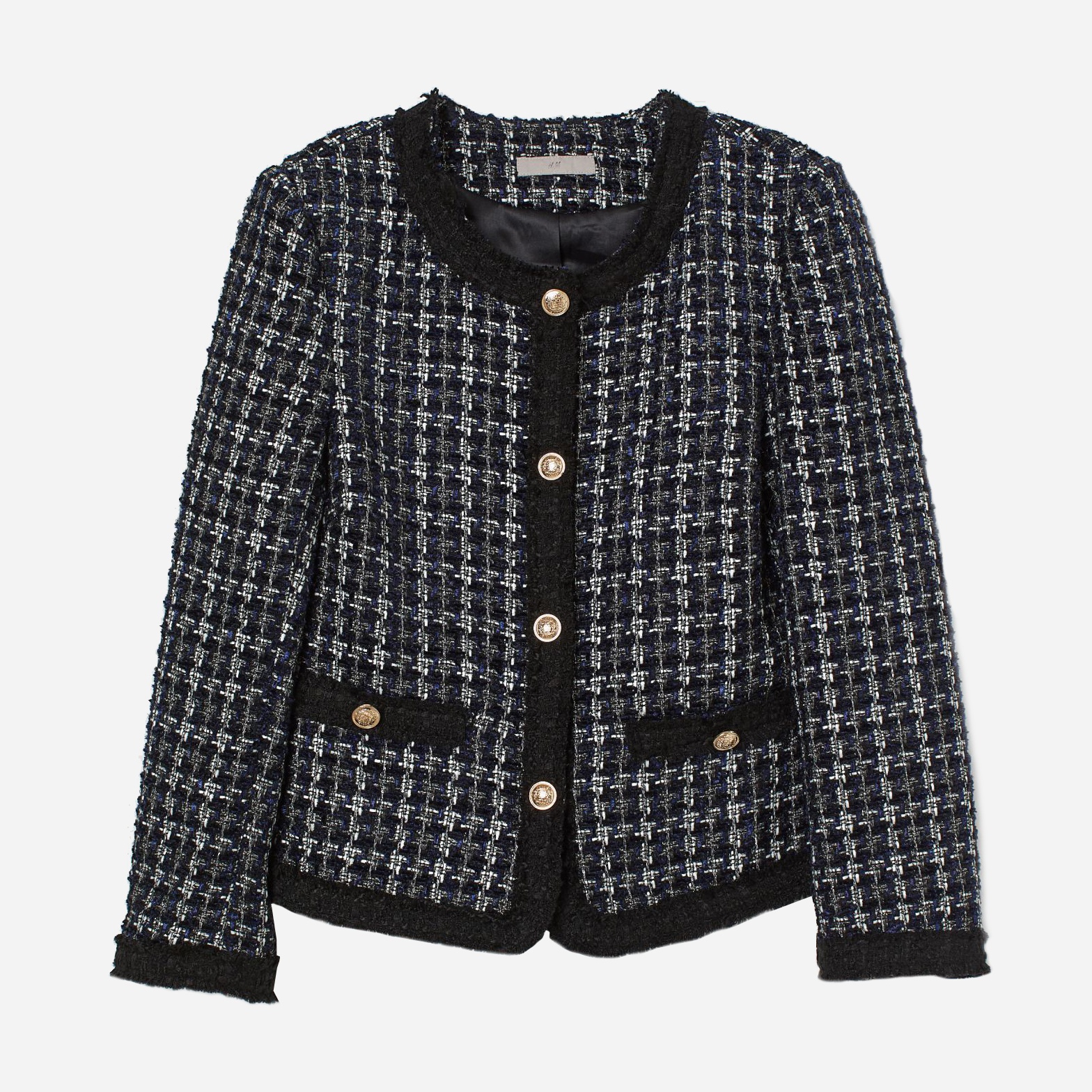 

Жакет H&M 3011-8207870 42 Черный с синим