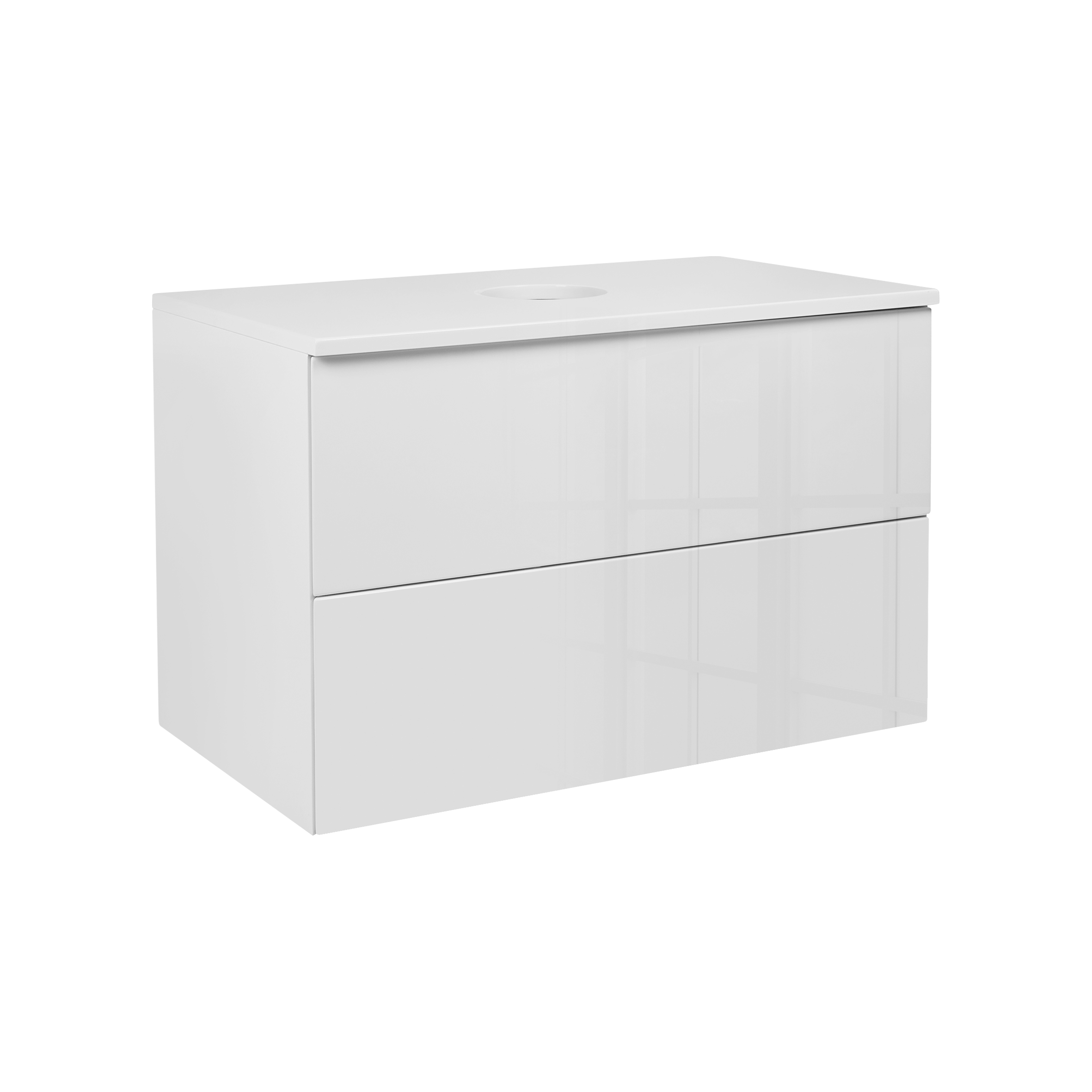 

Тумба подвесная Qtap Tern 700х470 White со столешницей QT1779TPL701W
