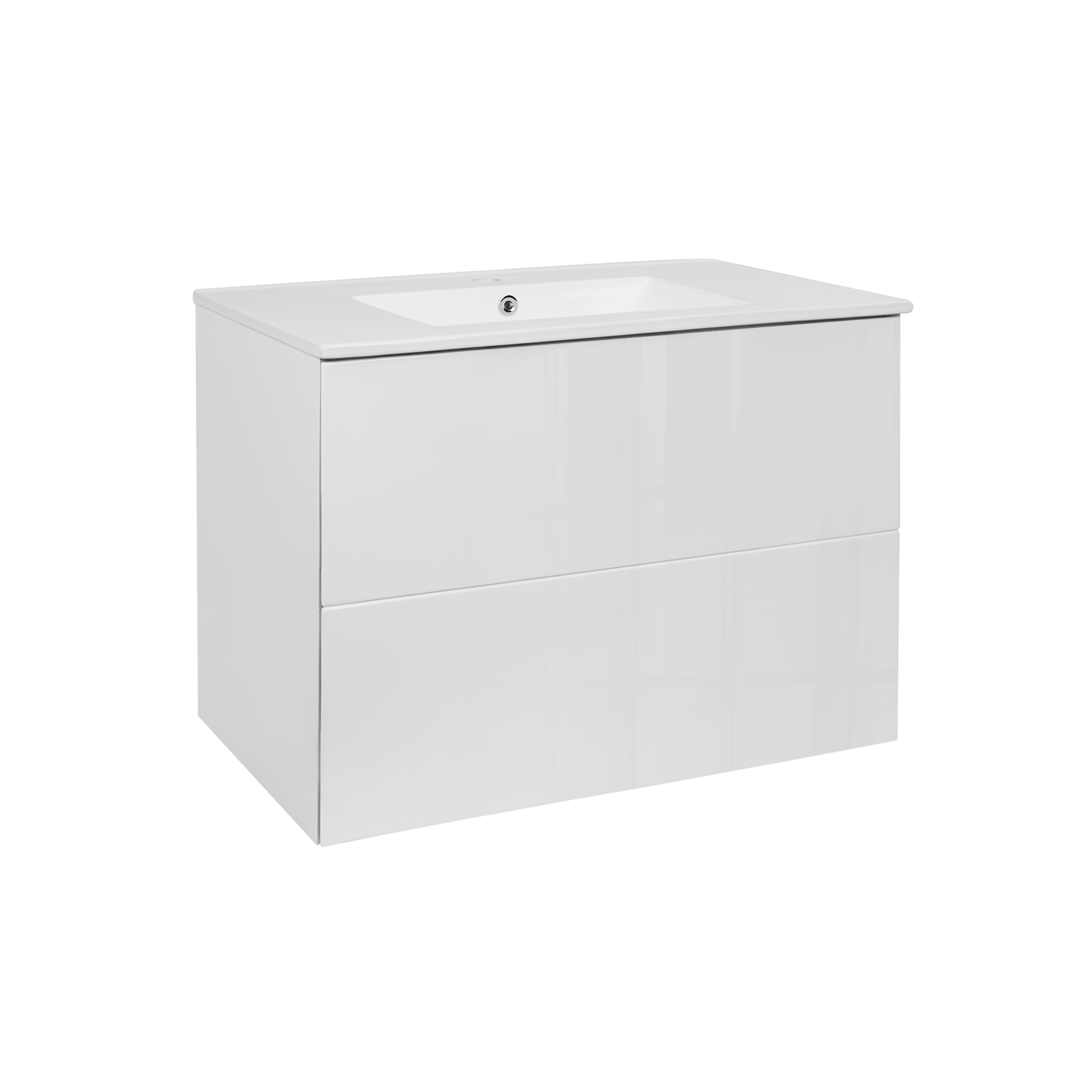 

Комплект Qtap Tern 815х465 White тумба напольная + раковина врезная QT1772TPЛ8013080CW