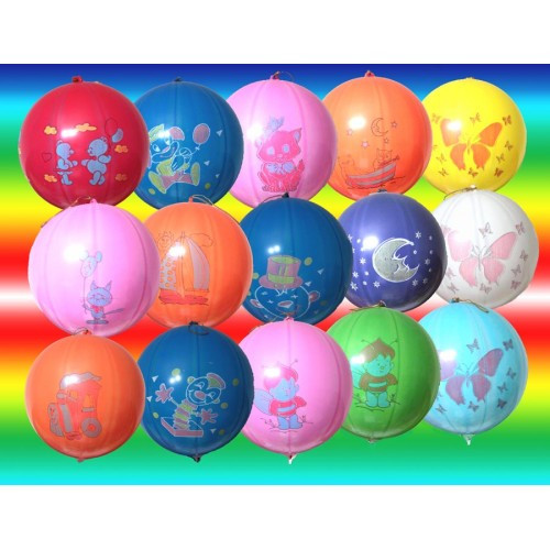 

Шарики воздушные Gemar Balloons Панч-Болл ассорти пастель шелкография 18" 45 см 50шт (GPBD1-83)
