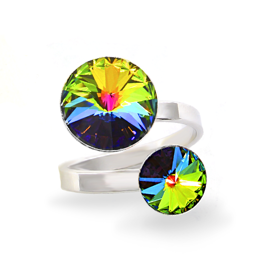 

Кольцо KOBI RIVOLI 8+12 мм со Swarovski модели 7770-3010-23-32
