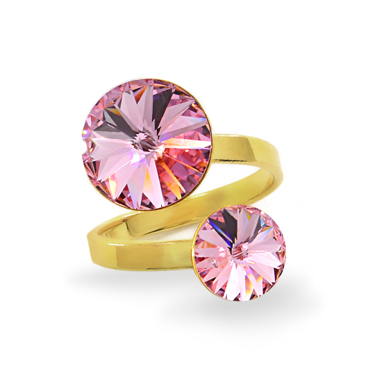 

Кольцо KOBI RIVOLI 8+12 мм со Swarovski модели 7770-3010-14-35