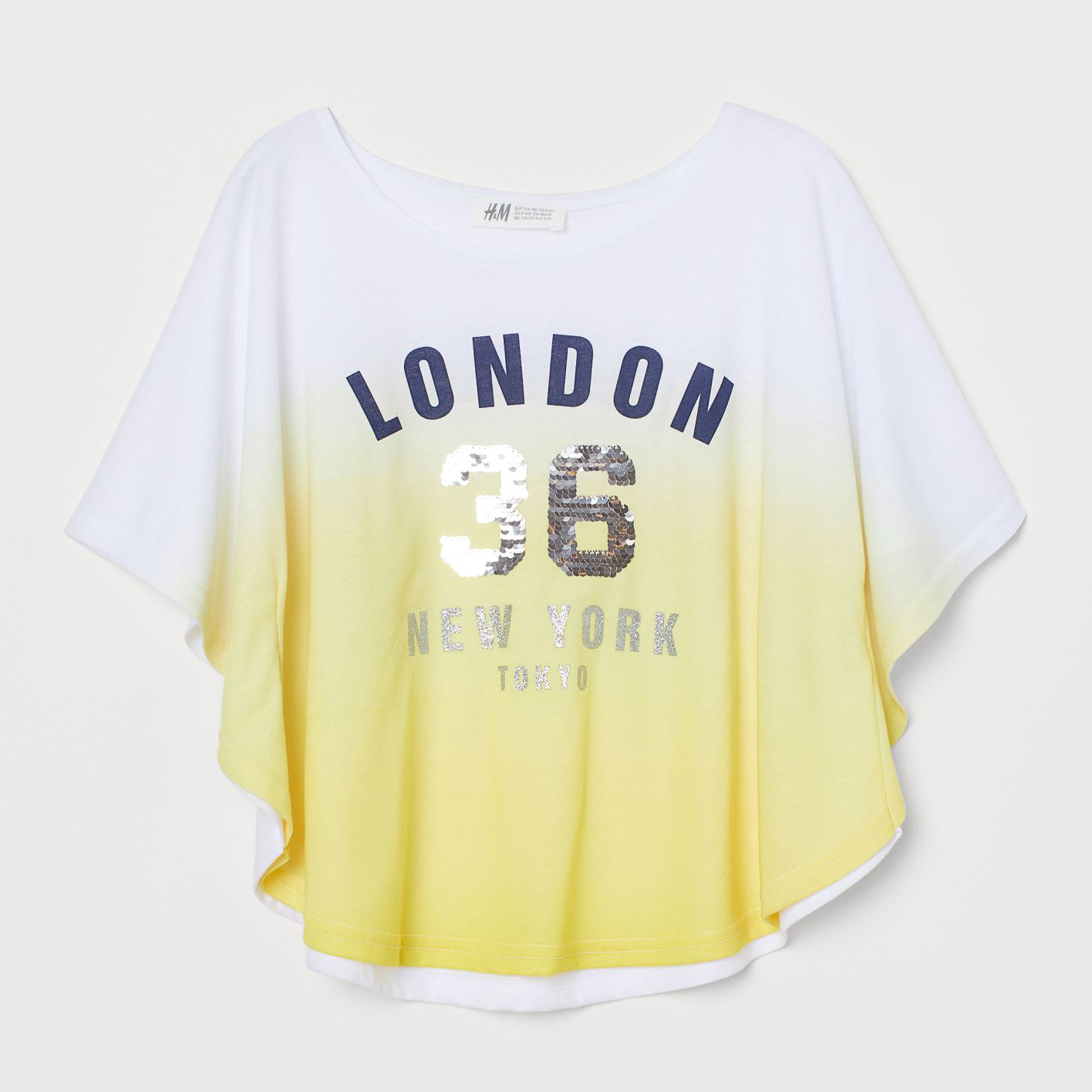 

Пончо H&M 2310-7540660 158-164 см Бело-желтое