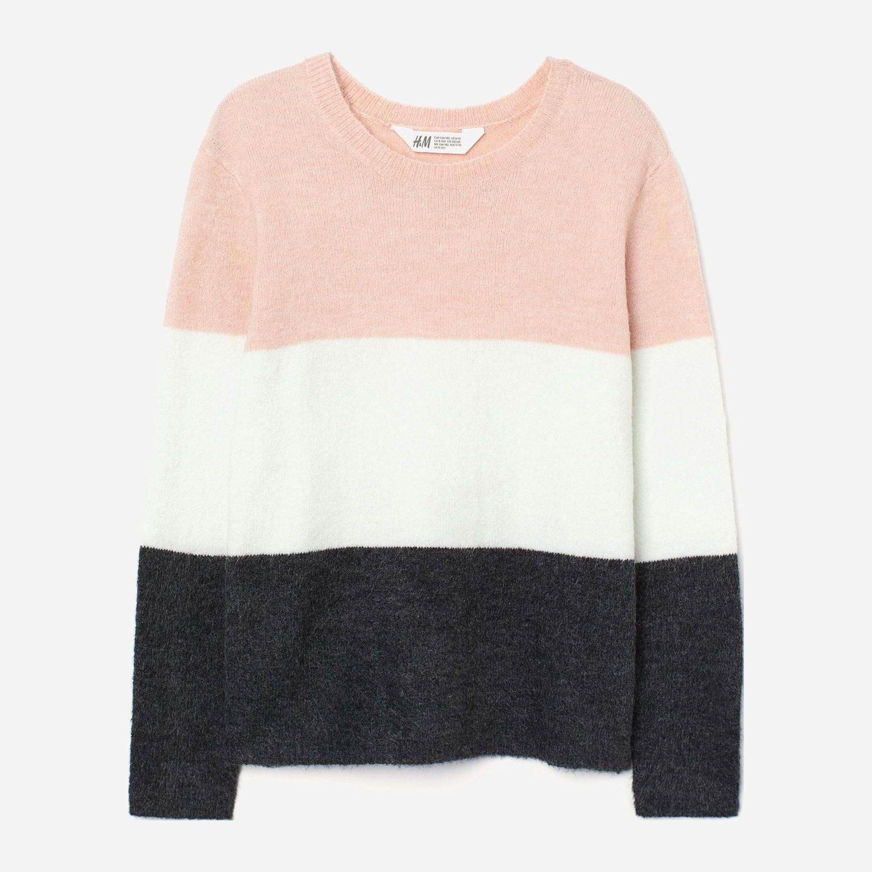 

Джемпер H&M 2504-8657932 170 см Бело-розовый