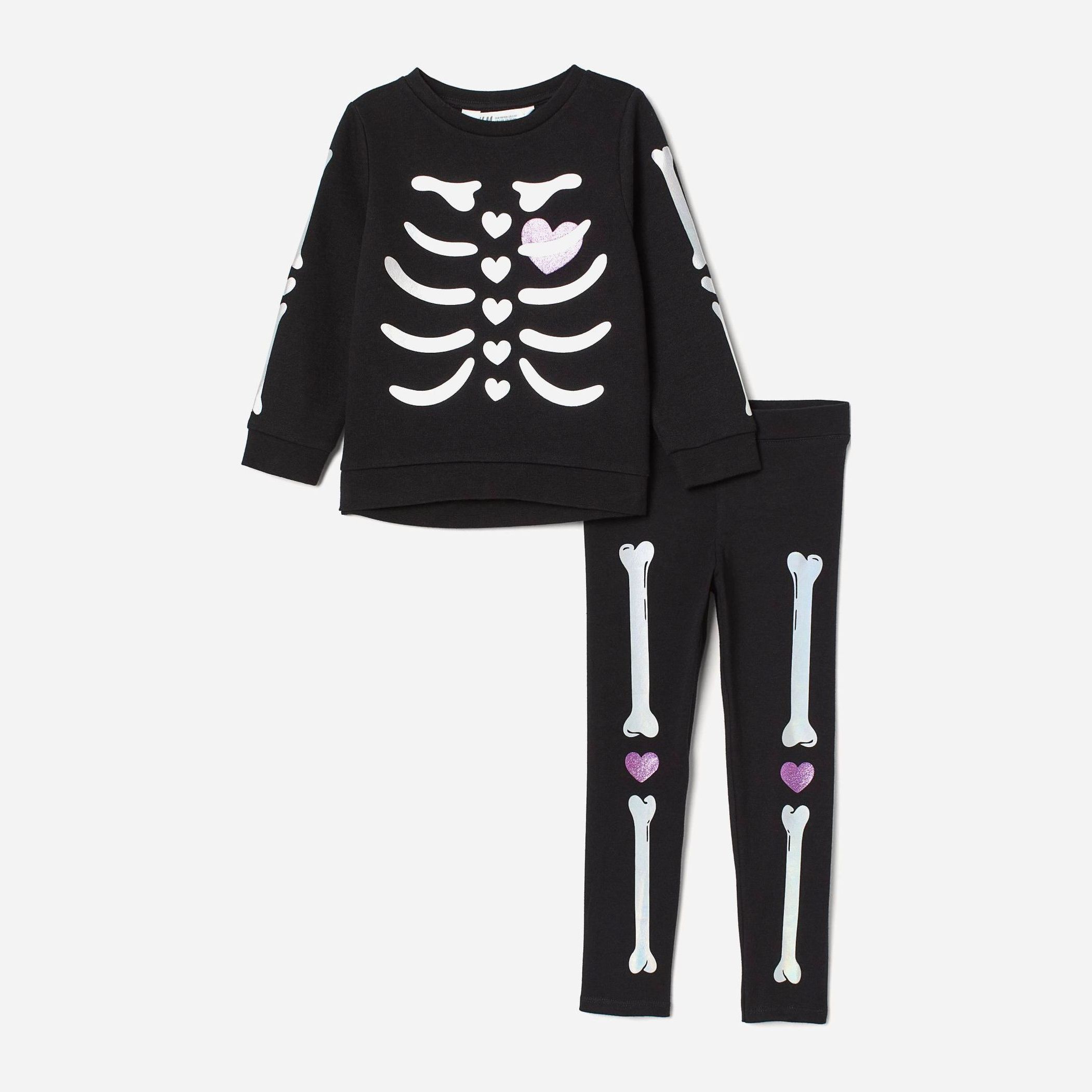 

Костюм (свитшот + леггинсы) H&M 707-830833 98-104 см Черный