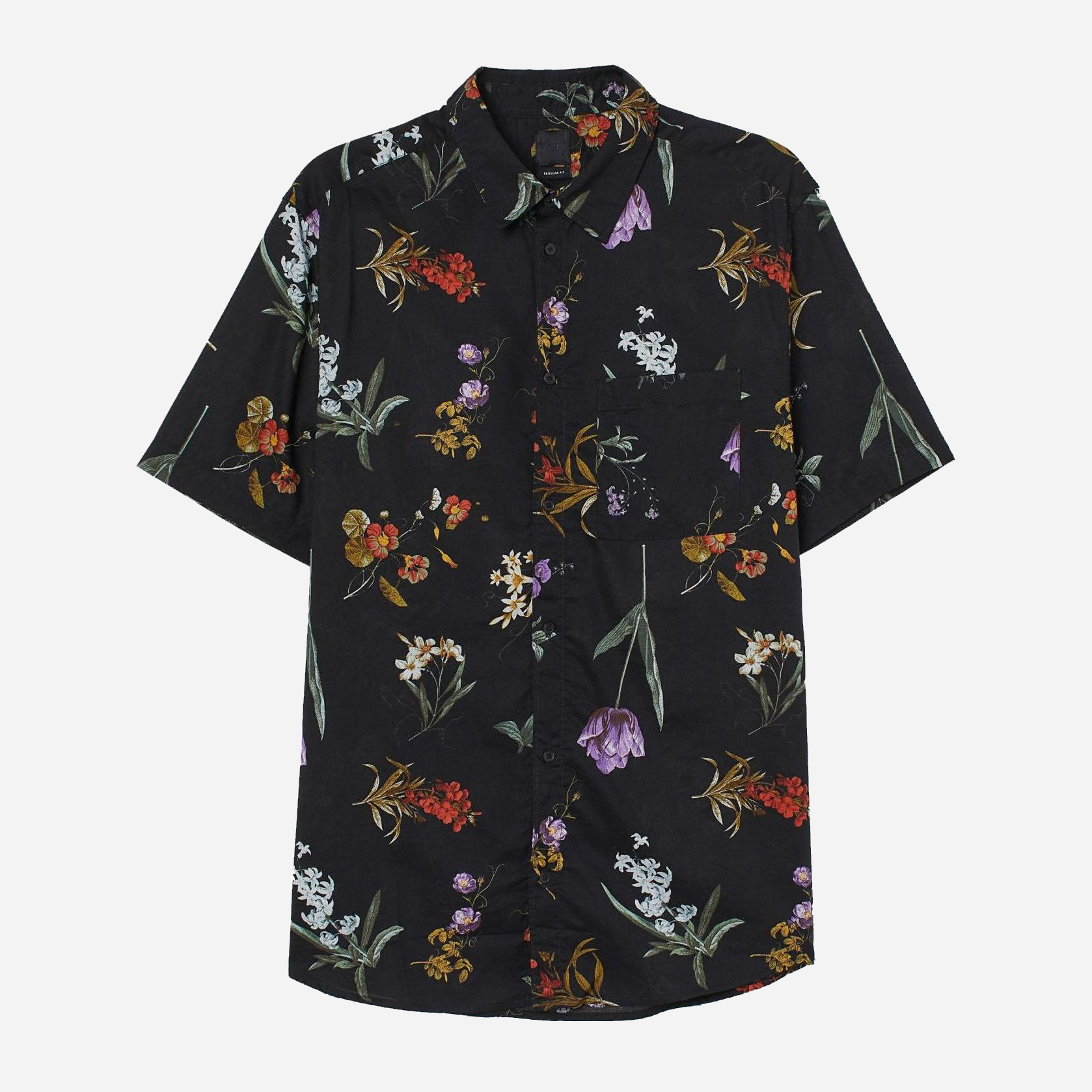 

Рубашка H&M 5016201sm XL Черная цветочная